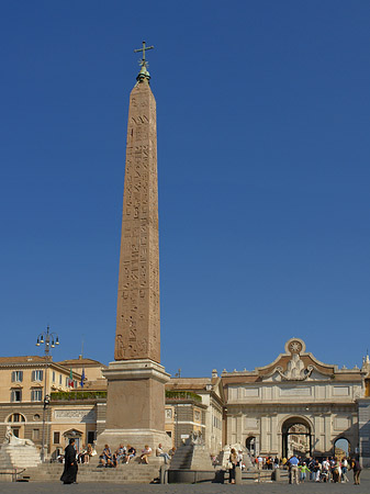 Fotos Obelisk mit dem Porta del Popolo