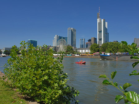 Foto Skyline von Frankfurt mit Riesenrad