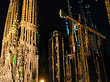 Sagrada Familia bei Nacht Foto 