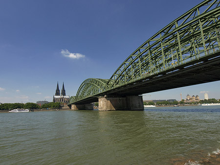 Hohenzollernbrücke am Kölner Dom Foto 