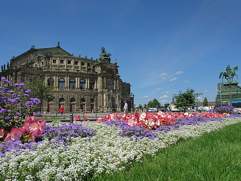 Fotos Semperoper mit Blumen